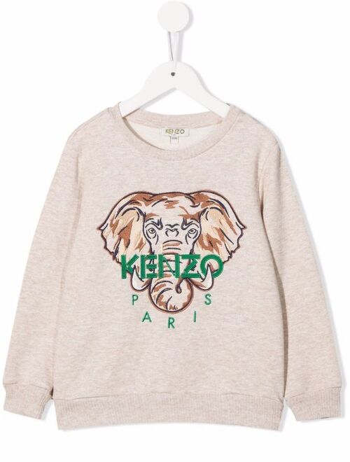 Kenzo Kids Elephant-embroidered sweatshirt