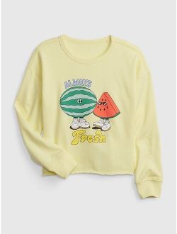 Kids Graphic Cutoff Crewneck Sweatshirt