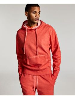 Men's Garment-Washed Fleece Hoodie, Created for Macy's