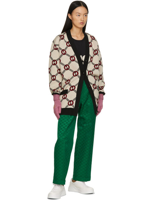 Gucci Pink & Gold Double G Gloves