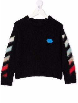 Off-White Kids graphic-print knitted jumper