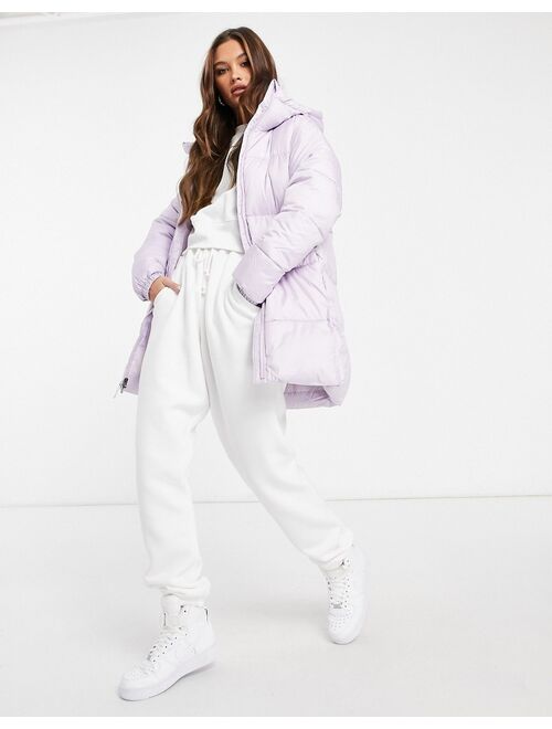Columbia Puffect Mid Hooded jacket in lilac