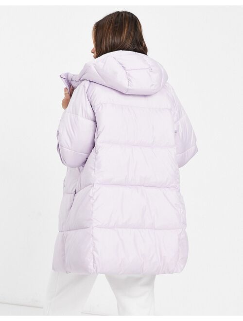 Columbia Puffect Mid Hooded jacket in lilac