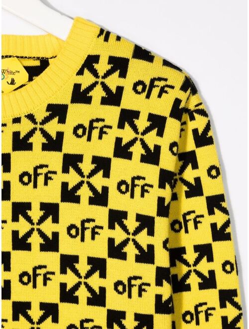 Off-White Kids all-over logo-print sweatshirt