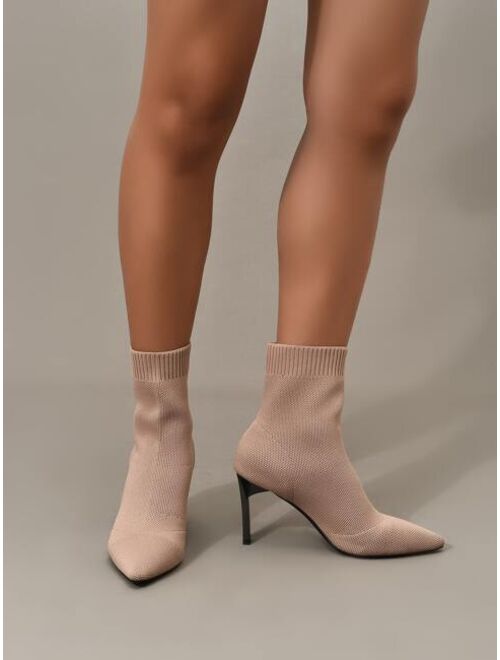 Shein Knit Design Chunky Sock Boots
