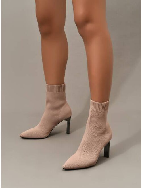 Shein Knit Design Chunky Sock Boots