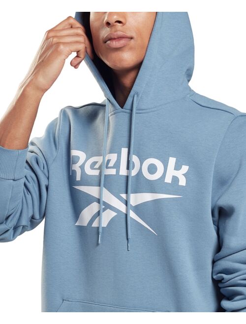 Reebok Men's Logo-Print French Terry Long Sleeve Hoodie