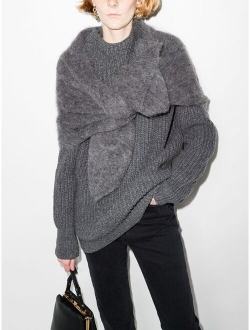 Totme alpaca-blend knitted scarf
