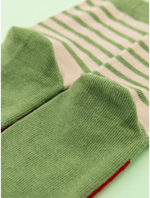 Shein 5pairs Toddler Boys Striped Print Socks