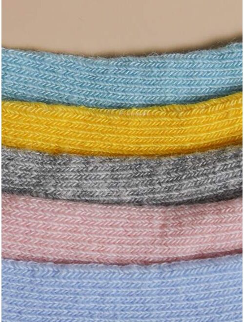 Shein 5pairs Toddler Kids Cartoon Graphic Socks