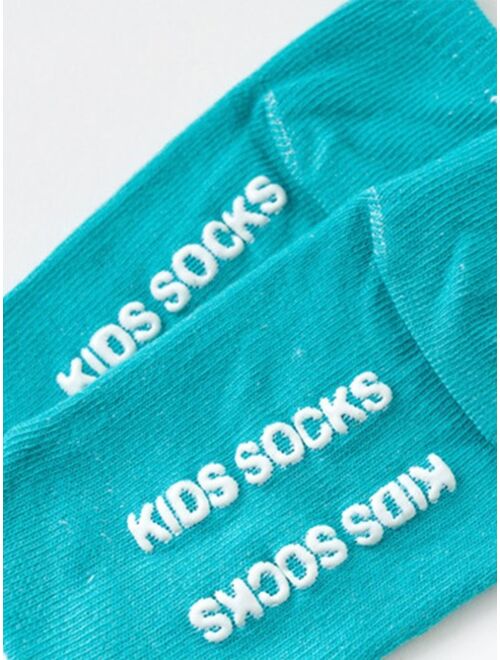 Shein 5pairs Toddler Kids Random Pattern Ankle Socks