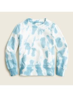 Boys' french terry crewneck in tie-dye