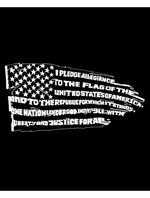Funko Men's Pledge of Allegiance Flag Word Art Crewneck Sweatshirt