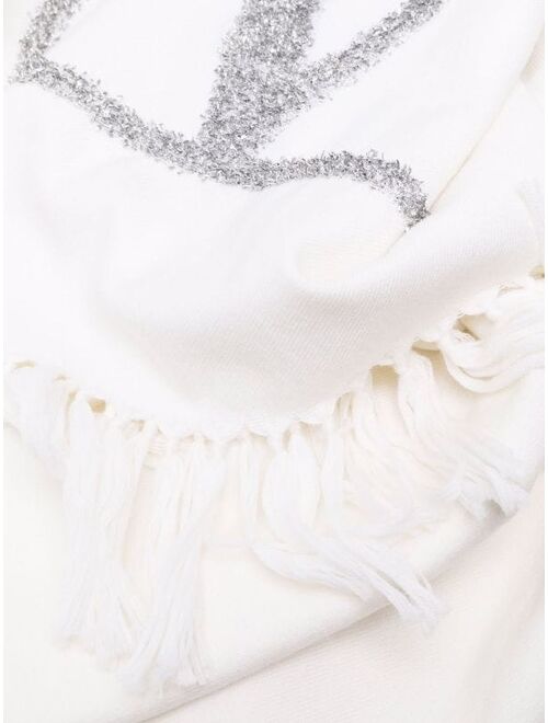 Valentino metallic logo scarf