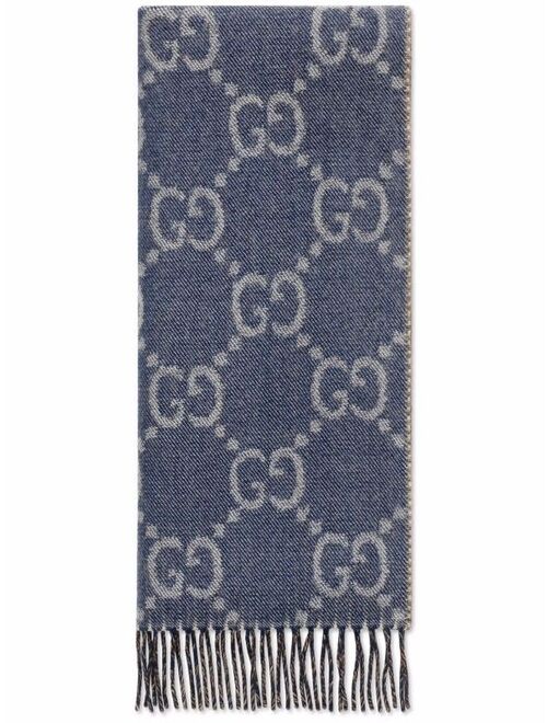 Gucci GG jacquard knit scarf