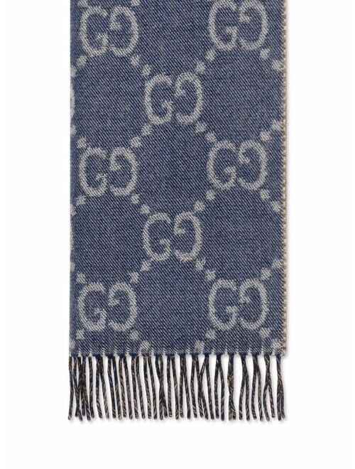 Gucci GG jacquard knit scarf