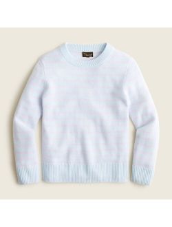 Kids' cashmere crewneck sweater in stripe