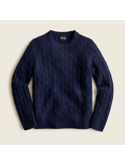Boys' cable-knit cashmere crewneck sweater