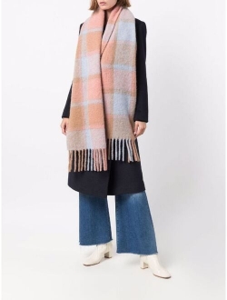 SANDRO fringed knitted scarf