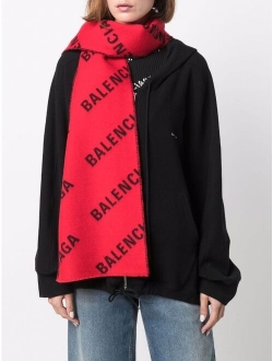 all-over logo scarf