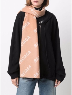 all-over logo scarf
