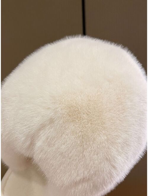 Shein Minimalist Faux Fur Design Home Slippers