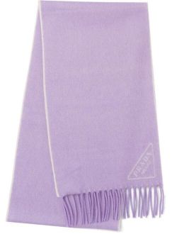 intarsia-logo scarf