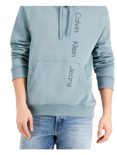 Calvin Klein Men's Earth-Print Long Sleeve Pullover Hoodie