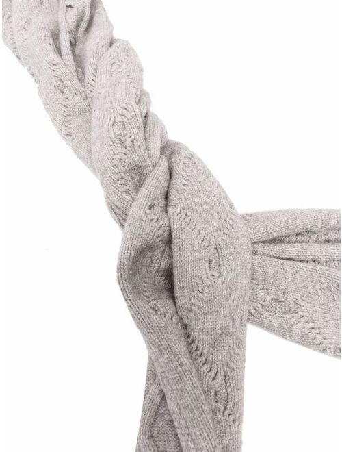 Pinko cable-knit wraparound scarf