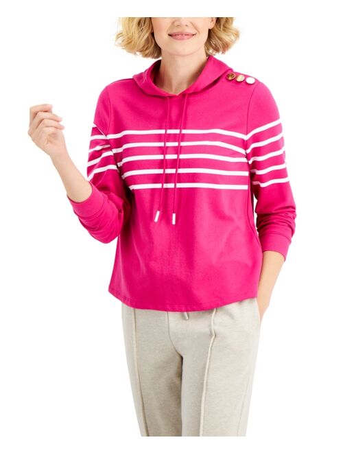 Charter Club Striped Hoodie, Created for Macy's