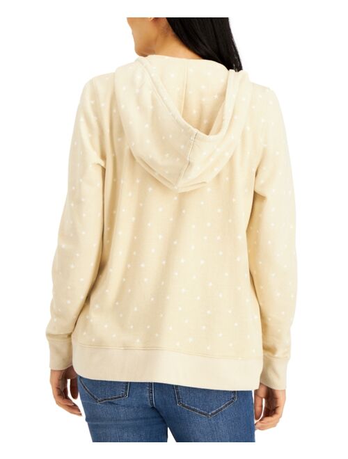 Style & Co Star-Print Zip-Up Hoodie, Created for Macy's