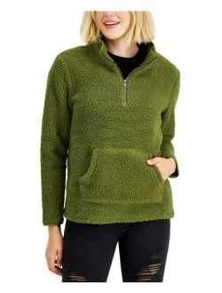 Style & Co Solid Half-Zip Fleece Pullover, Created for Macy's