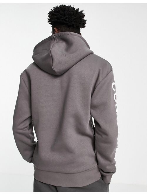 COLLUSION Unisex logo hoodie in dark gray