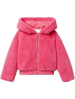 Cropped Faux Fur Hoodie (Toddler/Little Kids/Big Kids)