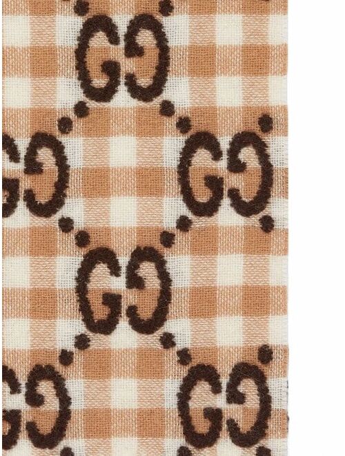 Gucci GG jacquard wool scarf