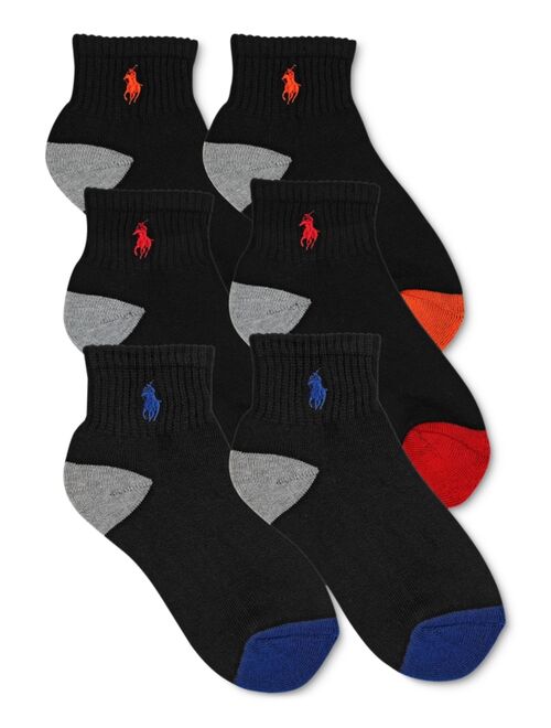 Polo Ralph Lauren 6-Pk. Color-Blocked Quarter Low-Cut Socks, Little Boys & Big Boys