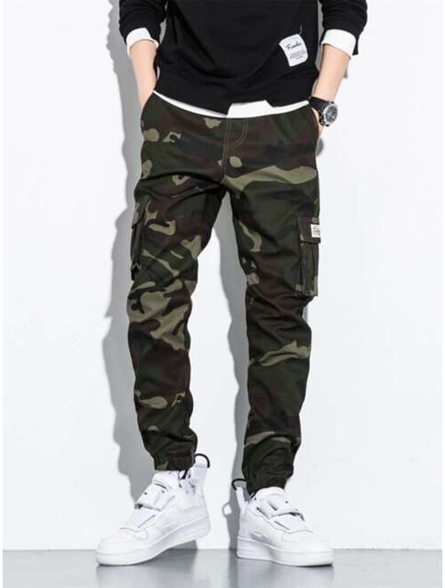 Shein Men Camo Flap Pocket Cargo Pants