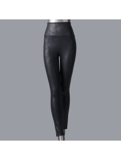 High Rise Faux Leather Shaping Leggings