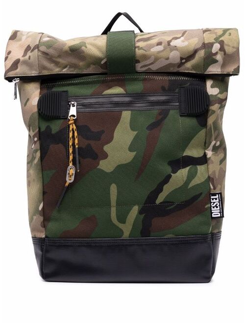 Diesel camouflage-print backpack
