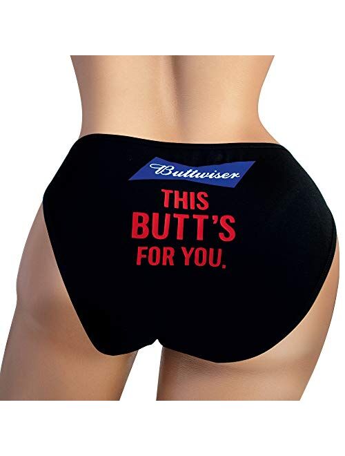 Ebsem Buttwiser Panty Cute & Sexy Hipster Bikini Women's Funny Undies String Underwear Dirty Harry Novelty Design Panties