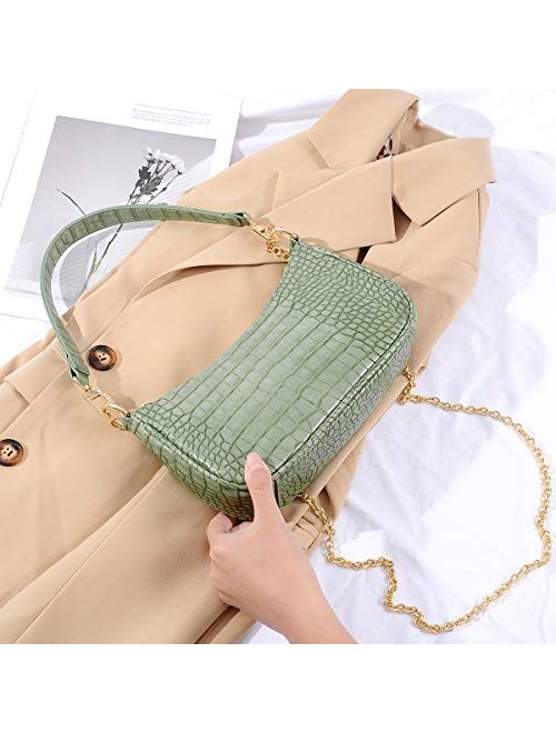 DOREAMALOE Retro Classic Clutch Shoulder Tote HandBag with Zipper Closure for Women