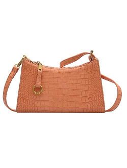 Sembook Retro Classic Shoulder Bag HandBag Purse Crossbody Vintage Crocodile Pattern with 2 Straps Zipper Closure