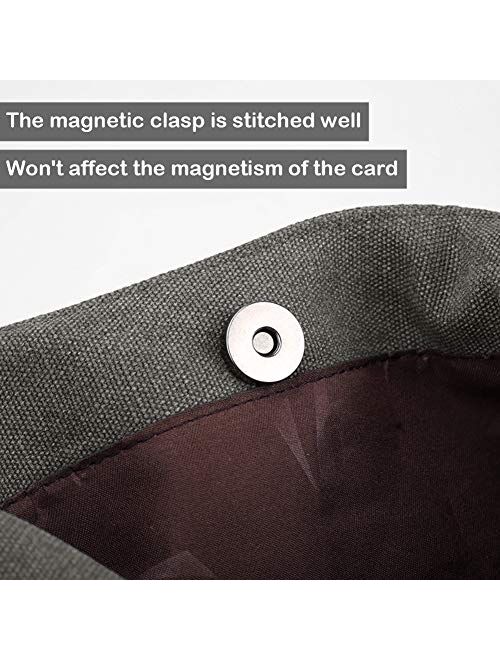 Phabuls Canvas sling boho purses for women hobo bags Multi-pocket Cotton Casual Handbag