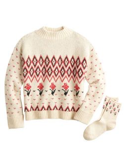 x Lauren Lane Fairisle Sweater & Socks Set