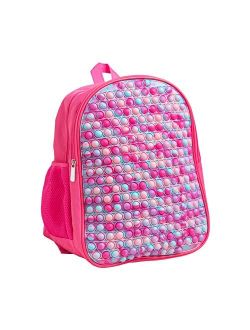 Tetyseysh Fidget Pop-On-It Backpack for School, Backpack School Book Bags For Kids Teenagers with Bottle Side Pockets (A)
