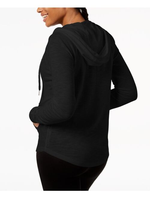 Calvin Klein Performance Ruched-Sleeve Zip Hoodie