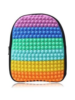 Teetyesy Fidget Backpack for School ,Pop-On-It Backpack,Fidget School Book Bags for Kids Teenagers Adjustable Shoulder Strap