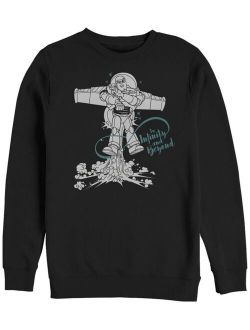 Pixar Men's Toy Story Buzz Lightyear to Infinity and Beyond, Crewneck Fleece