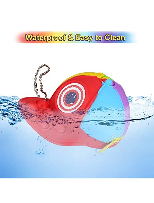 XNMOA Pop Coin Purse for Girls Boys Cute Pop Baseball Hat Bag Keychain Fidget Toy Pops It Wallet Purse Hand Bag Sensory Toys Bubbles for Kids Students Teens Wonmen