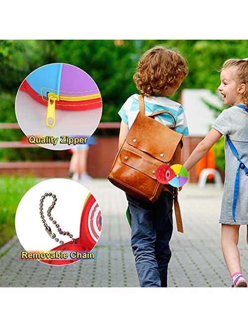 XNMOA Pop Coin Purse for Girls Boys Cute Pop Baseball Hat Bag Keychain Fidget Toy Pops It Wallet Purse Hand Bag Sensory Toys Bubbles for Kids Students Teens Wonmen